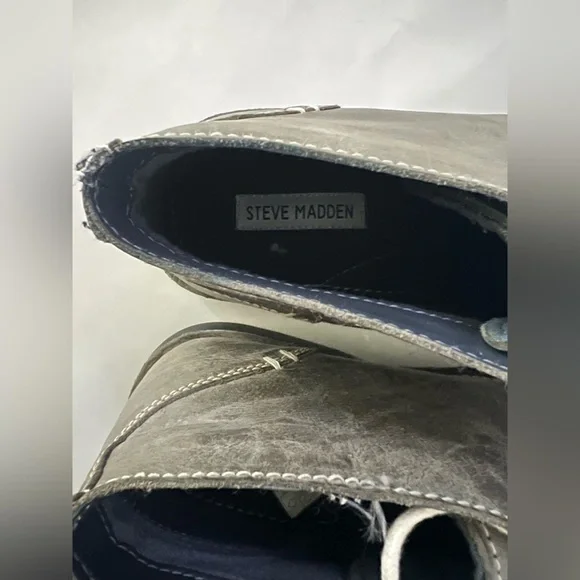 Steve Madden Men's Olive Grey Chukka Boots 10.5 - Picture 5 of 9